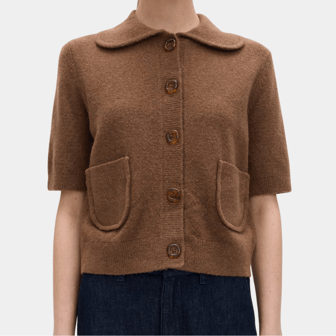 Ladies Short Sleeved Collared Cardigan from You Know Who's