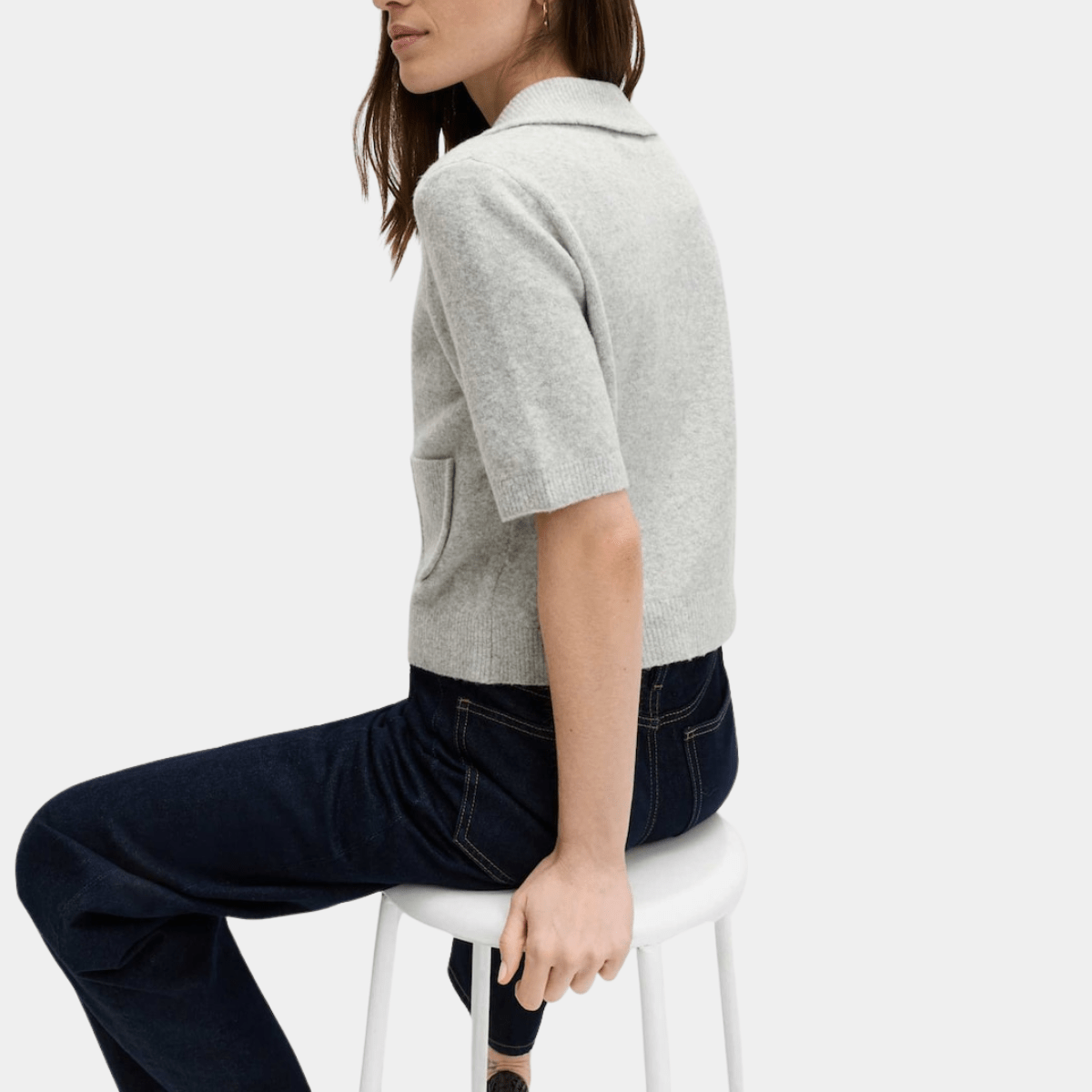Ladies Short Sleeved Collared Cardigan from You Know Who's