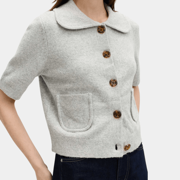 Ladies Short Sleeved Collared Cardigan from You Know Who's