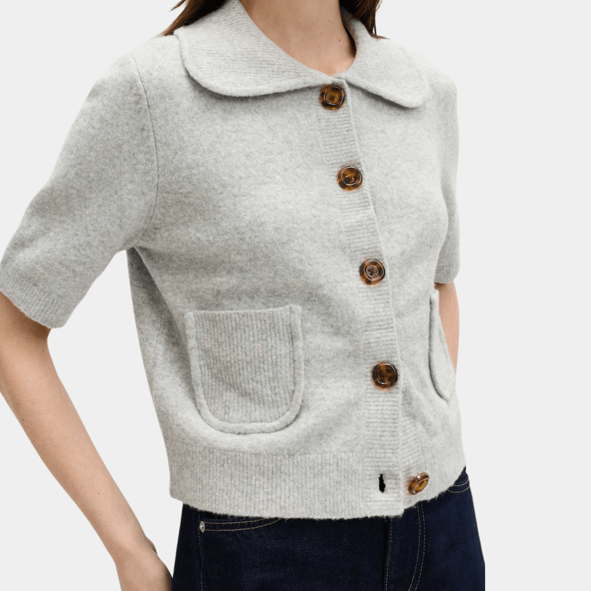 Ladies Short Sleeved Collared Cardigan from You Know Who's