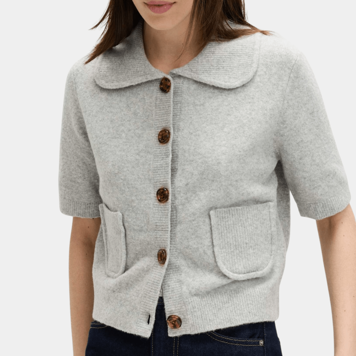 Ladies Short Sleeved Collared Cardigan from You Know Who's