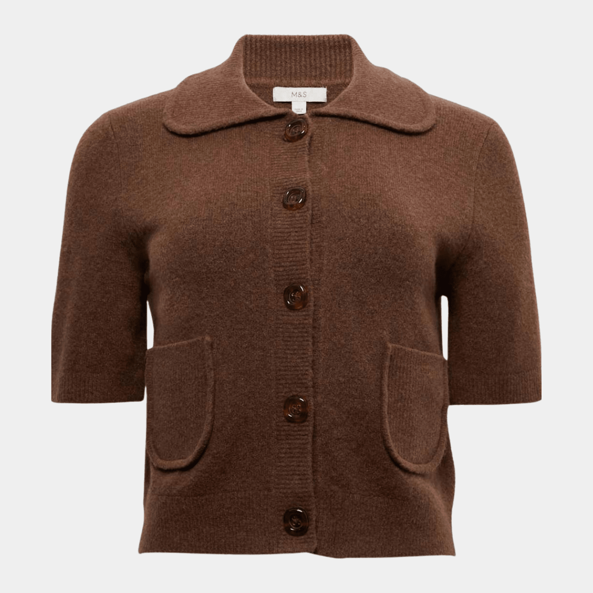 Ladies Short Sleeved Collared Cardigan from You Know Who's