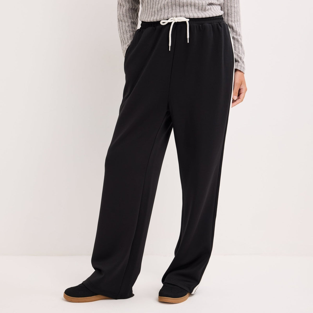 Ladies Side Stripe Wide Leg Trouser from You Know Who's