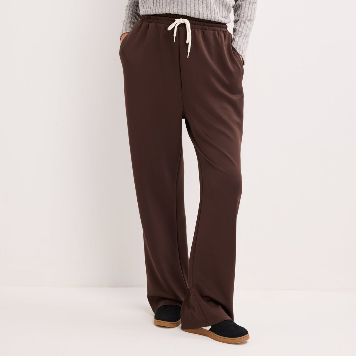 Ladies Side Stripe Wide Leg Trouser from You Know Who's