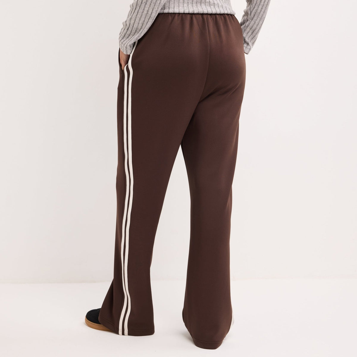 Ladies Side Stripe Wide Leg Trouser from You Know Who's
