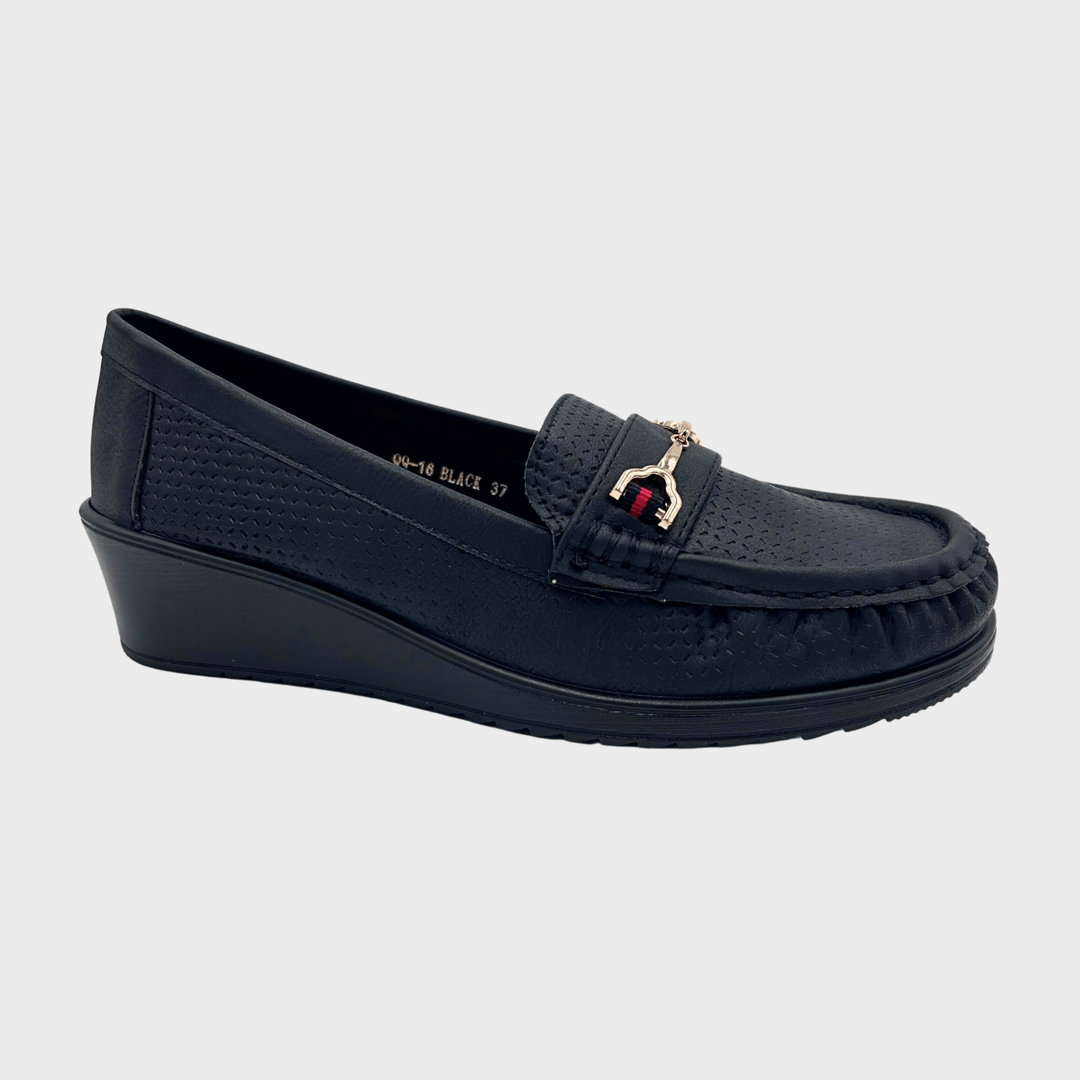 Ladies Snaffle Black Loafer from You Know Who's