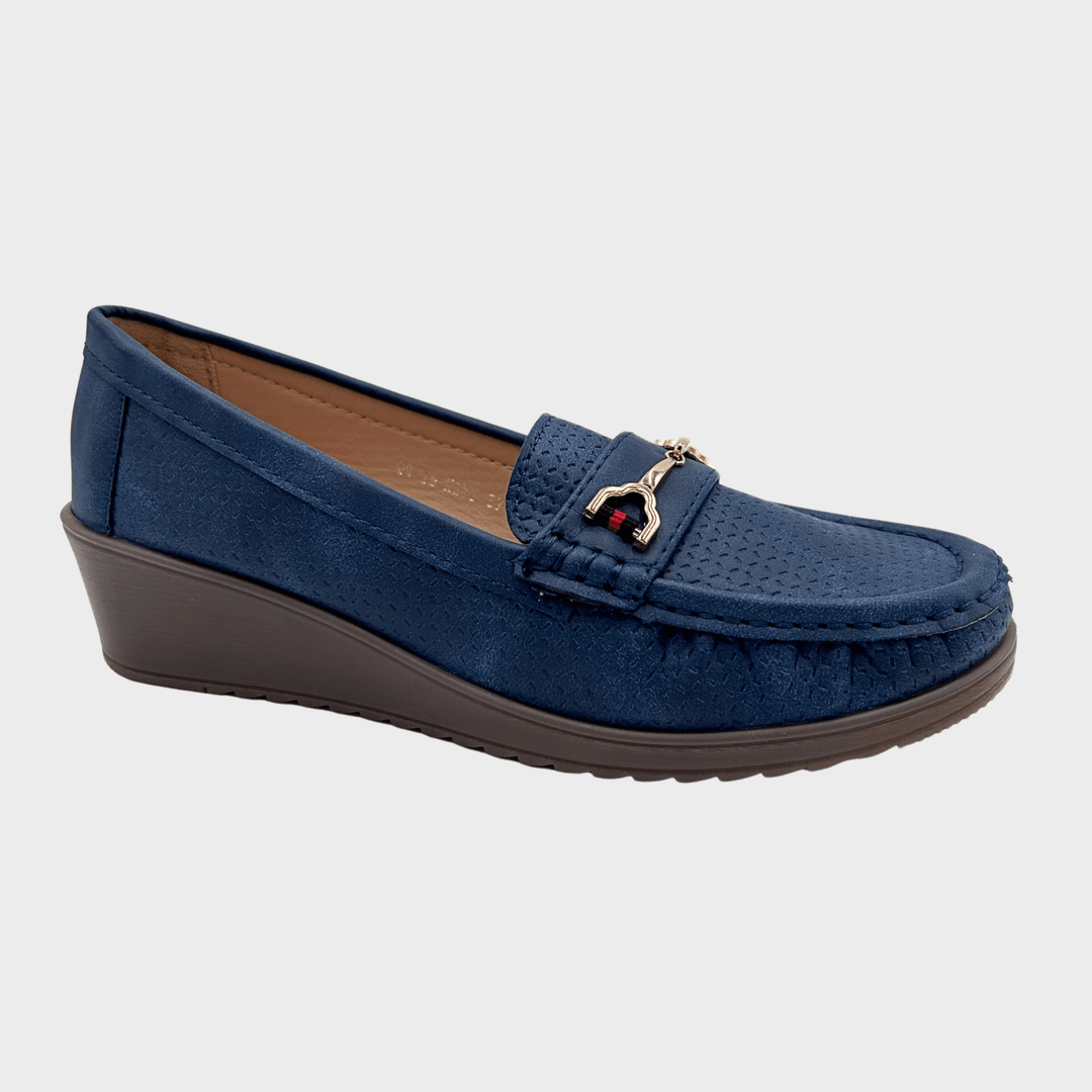 Ladies Snaffle Navy Loafer from You Know Who's