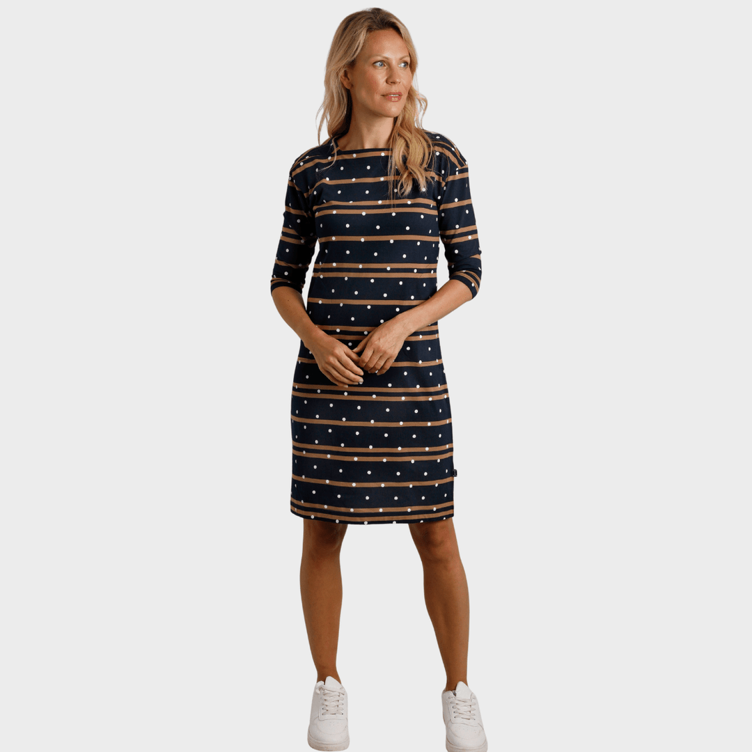 Ladies Square Neck Dress Brown from You Know Who's
