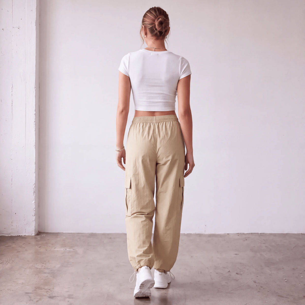 Ladies Stone Cargo Parachute Trouser from You Know Who's