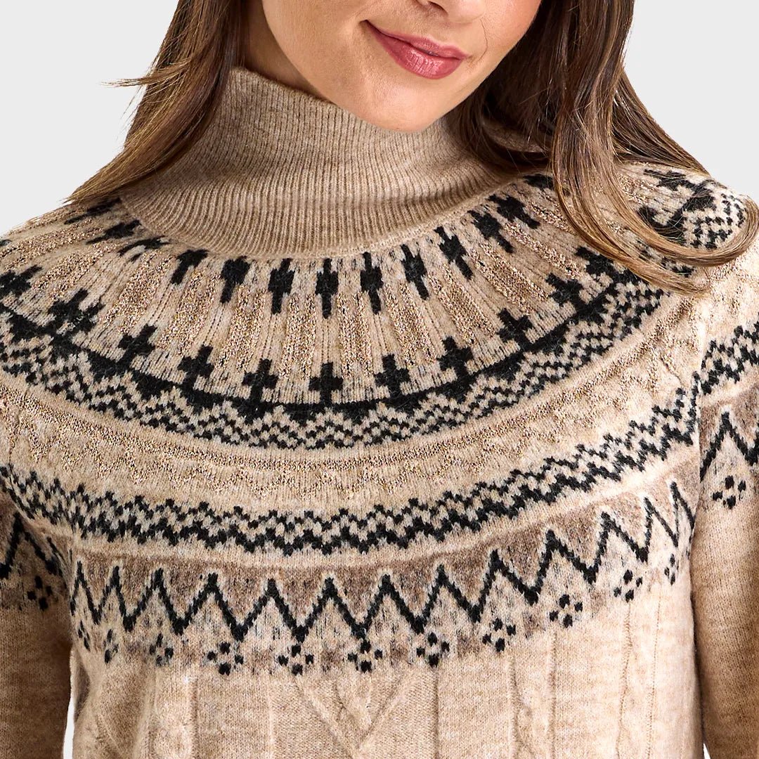 Ladies Stone Fairisle Dress from You Know Who's