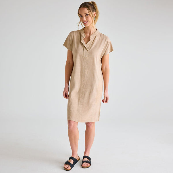 Ladies Stone Linen Pocket Dress from You Know Who's