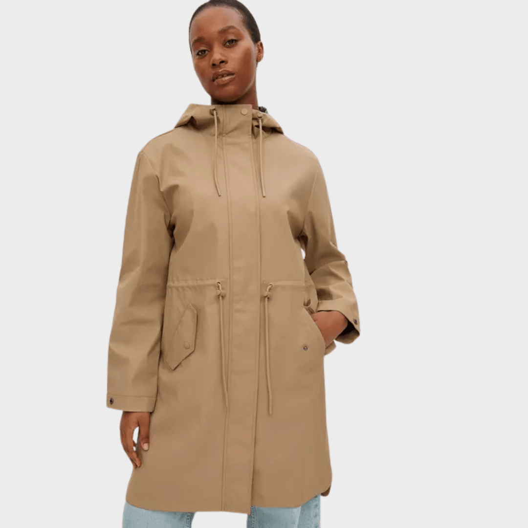 Ladies Stone Longline Raincoat from You Know Who's