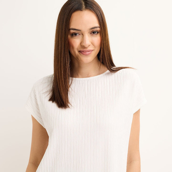 Ladies Stone Plisse Top from You Know Who's