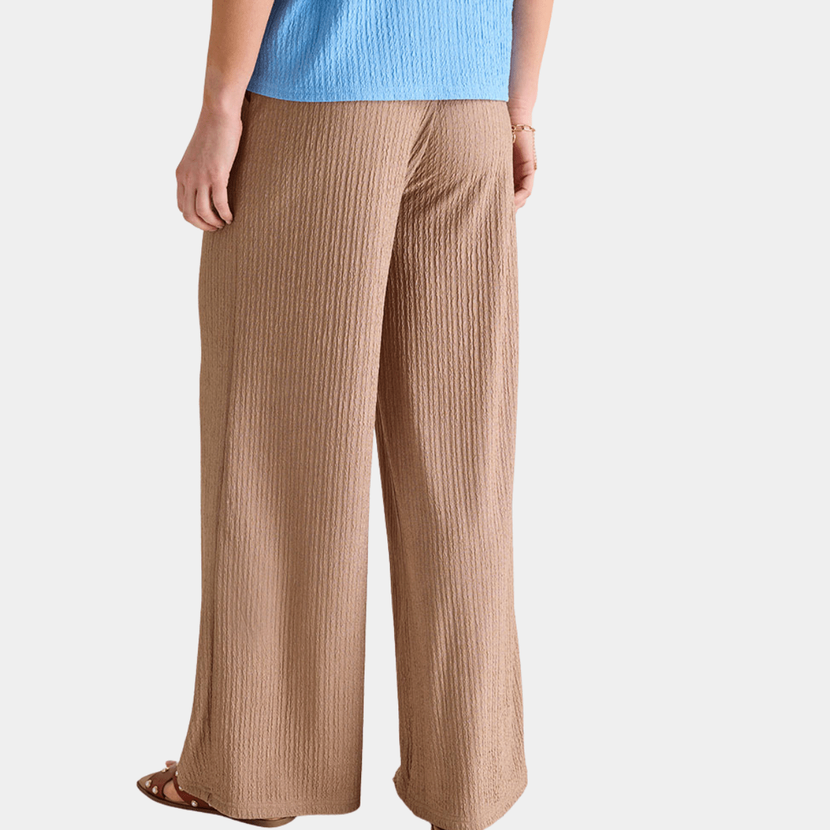 Ladies Stone Plisse Trouser from You Know Who's
