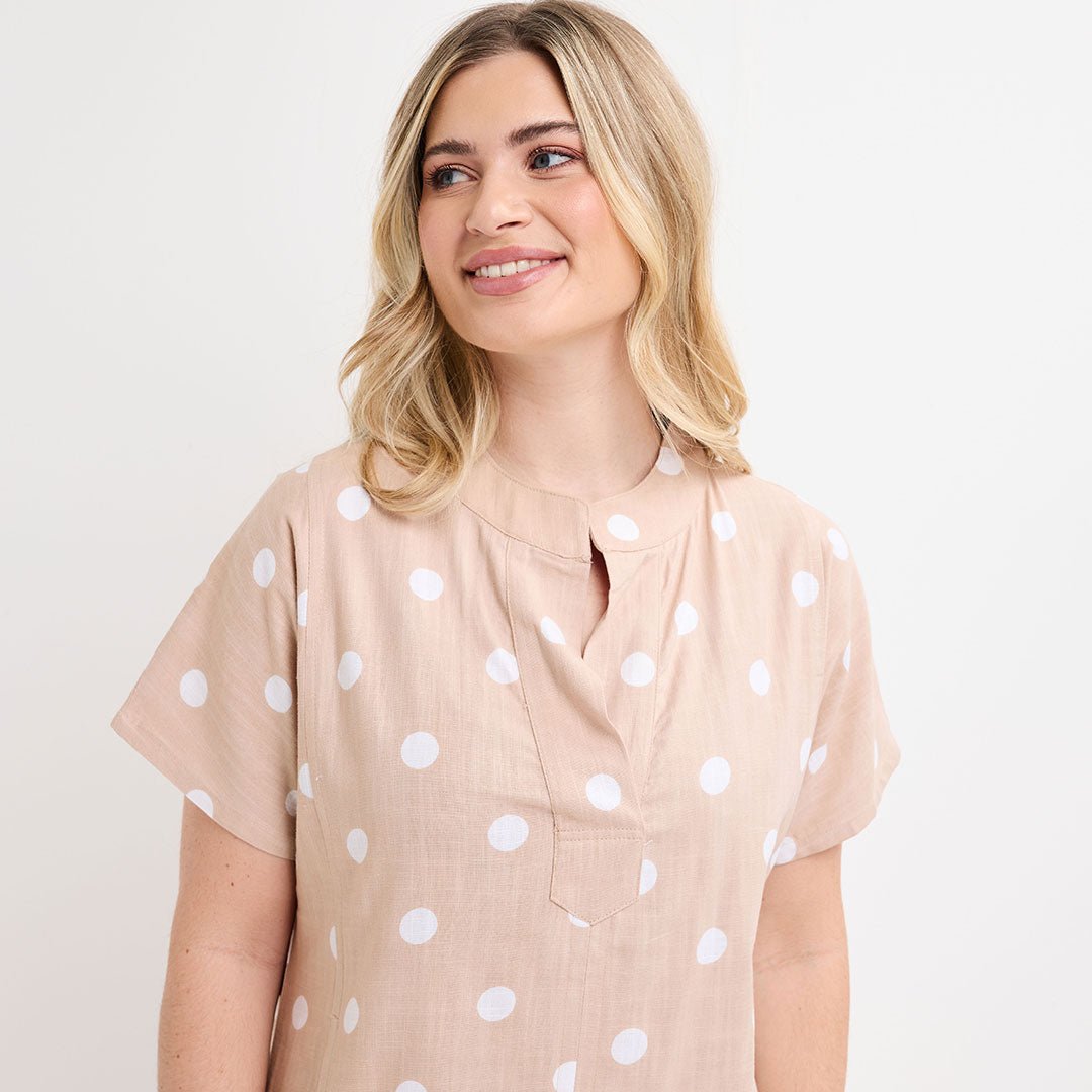 Ladies Stone Polka Dot Dress from You Know Who's