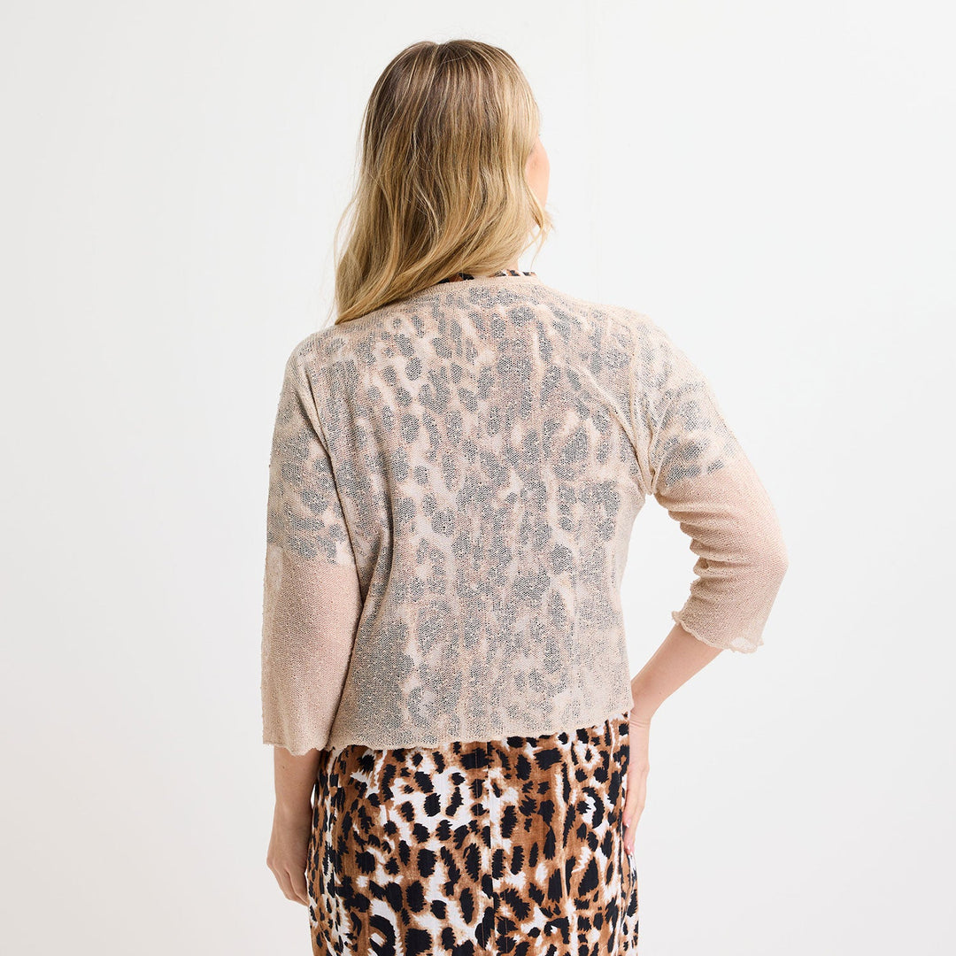 Ladies Stone Popcorn Waterfall Knit Cardigan from You Know Who's
