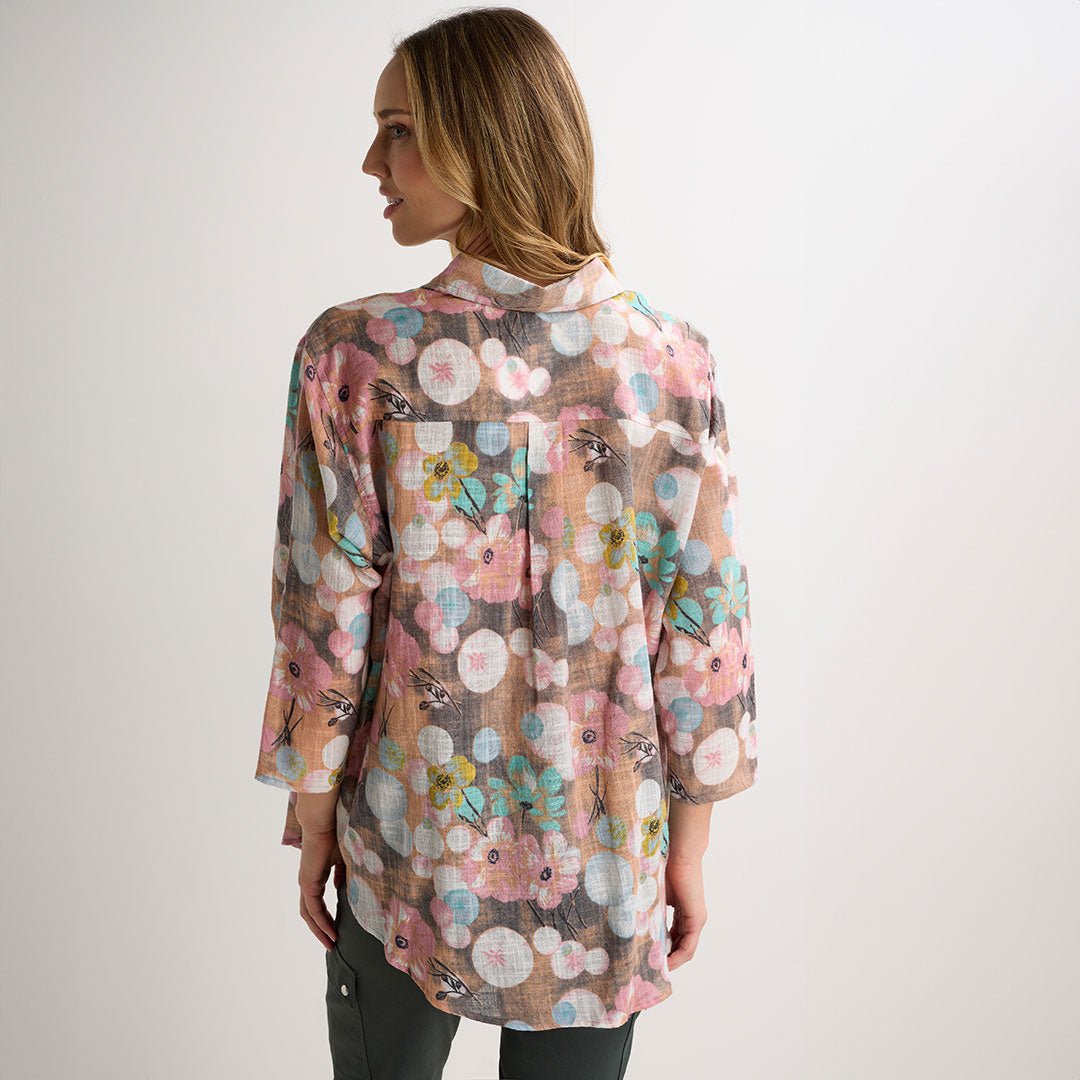 Ladies Stone Printed Button Through Shirt from You Know Who's