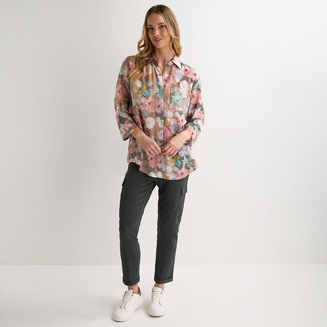 Ladies Stone Printed Button Through Shirt from You Know Who's