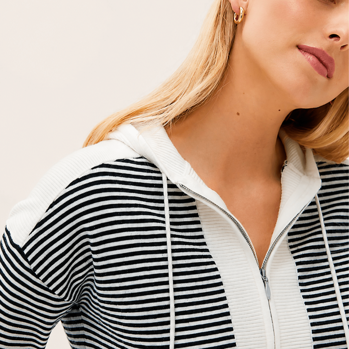 Ladies Stripe Knitted Zipper from You Know Who's