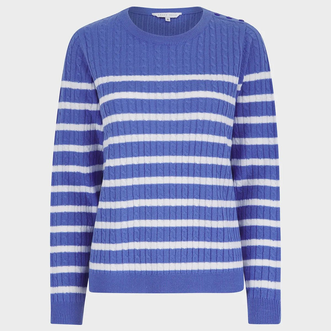 Ladies Striped Cable Knit Jumper from You Know Who's