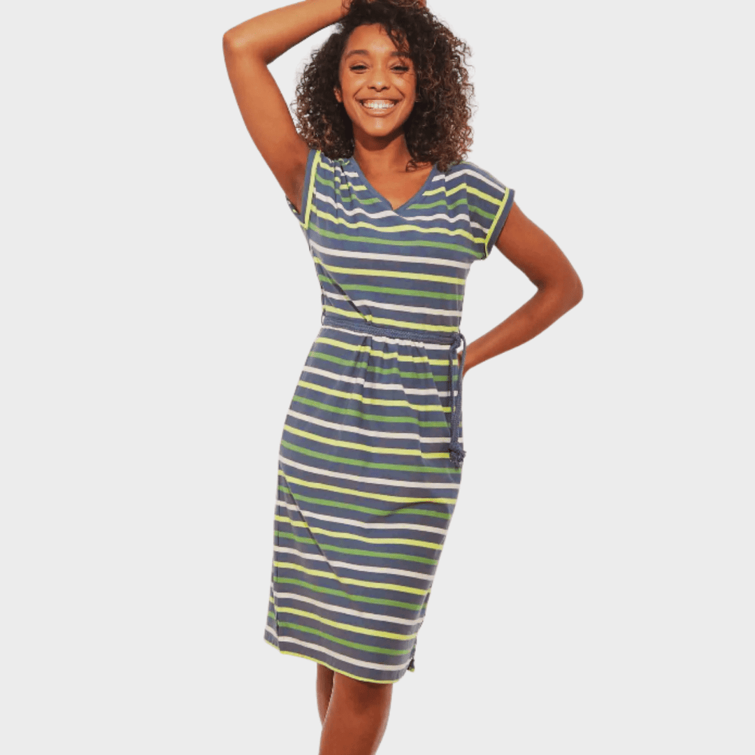 Ladies Striped Dress Green from You Know Who's