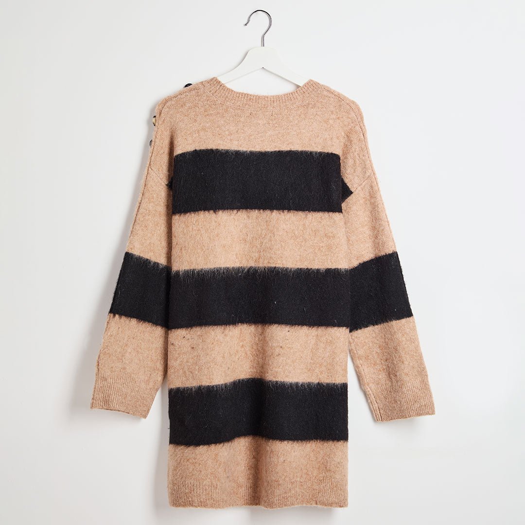 Ladies Striped Fluffy Jumper Dress from You Know Who's