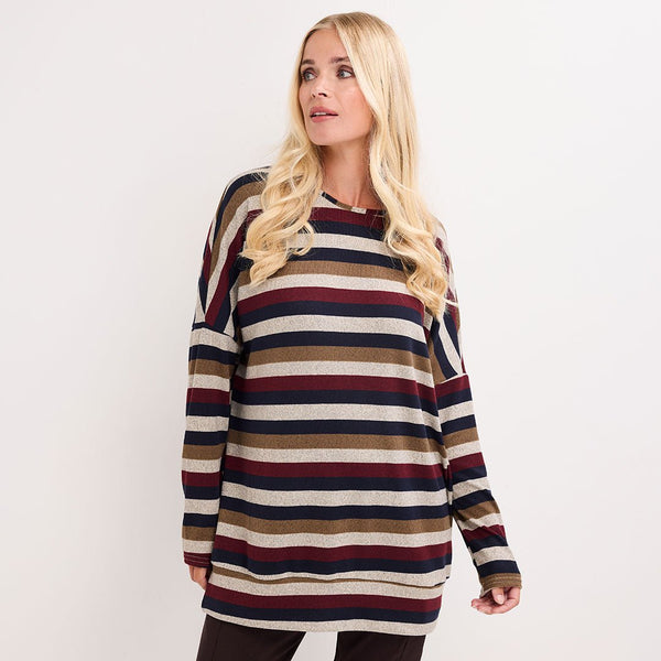 Ladies Striped Long Sleeve Top from You Know Who's