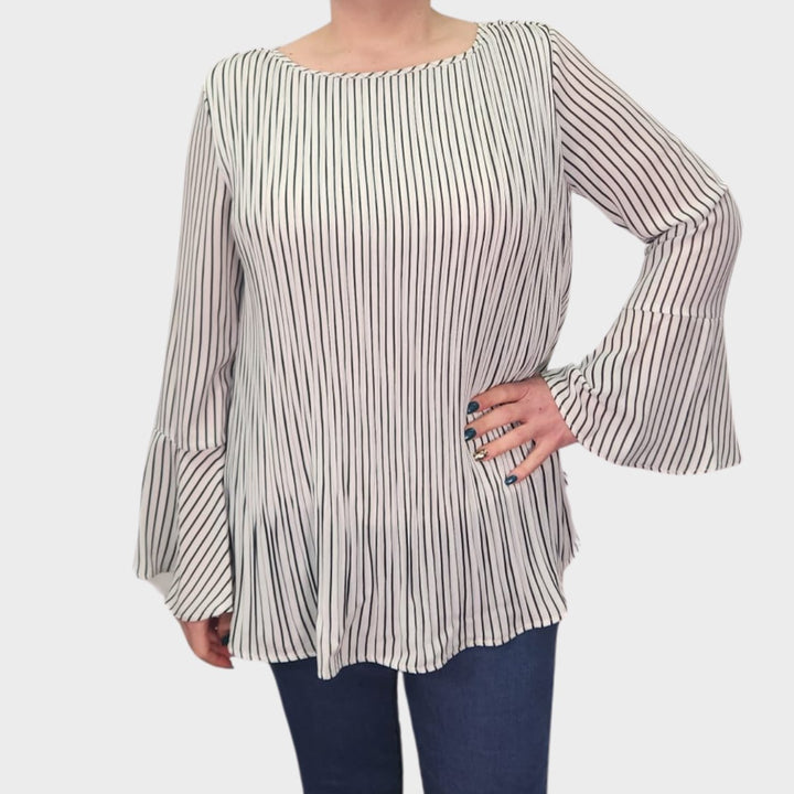 Ladies Striped Plisse Top from You Know Who's