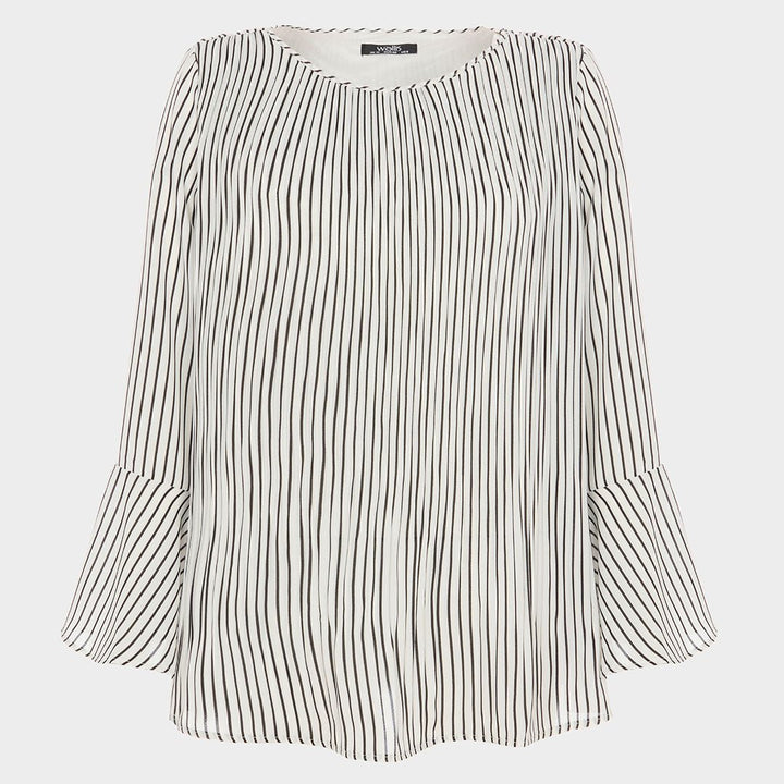 Ladies Striped Plisse Top from You Know Who's