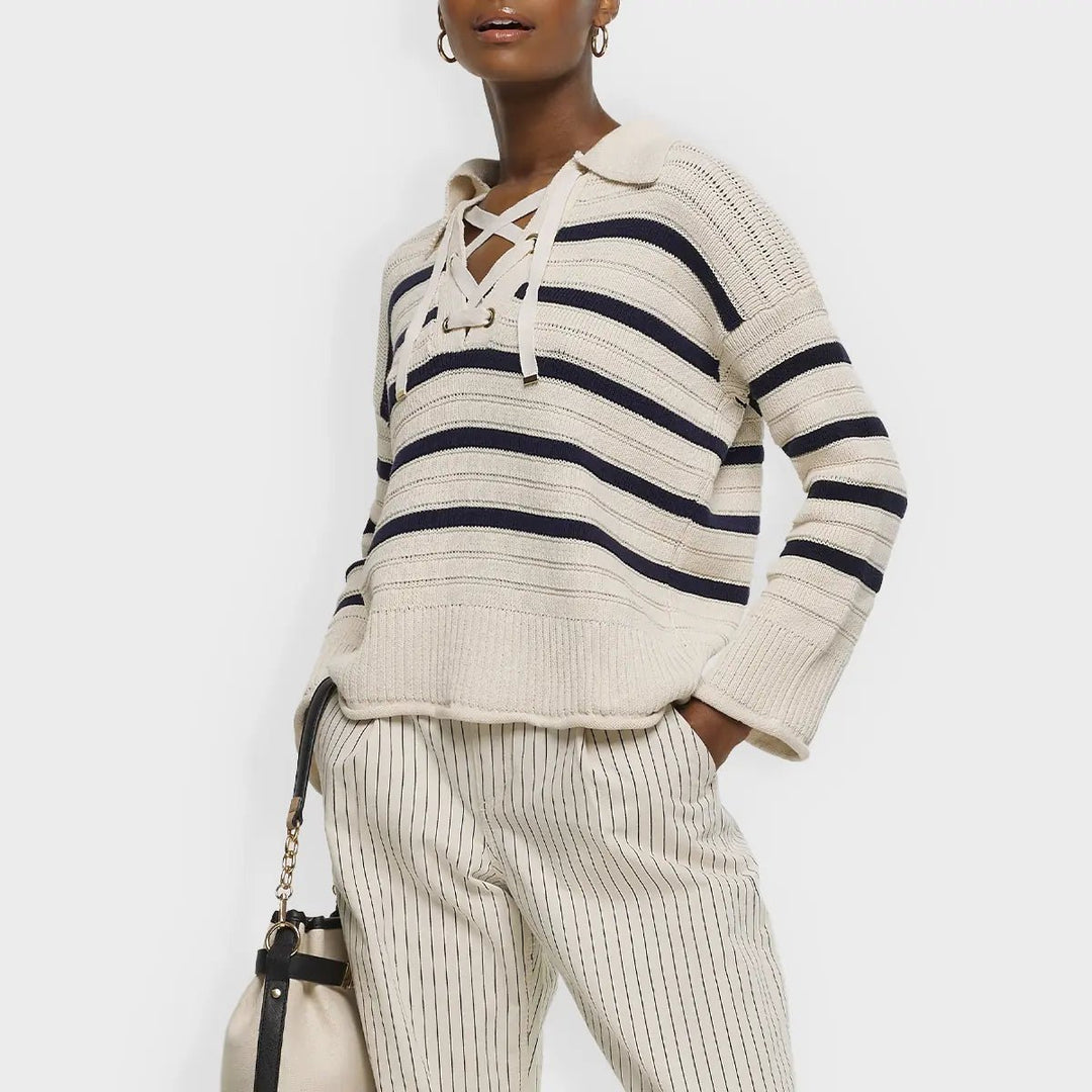 Ladies Striped Tieneck Jumper from You Know Who's