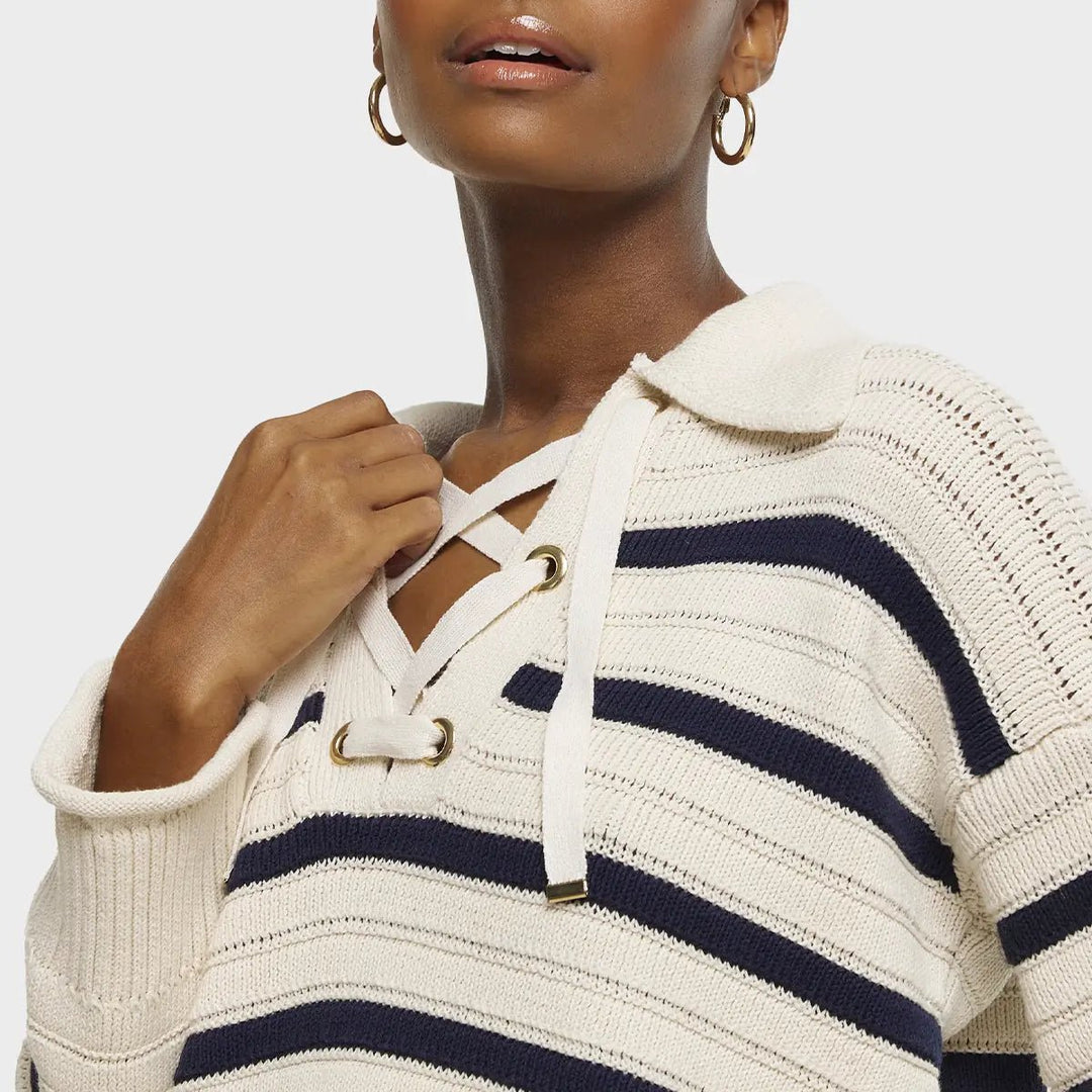 Ladies Striped Tieneck Jumper from You Know Who's