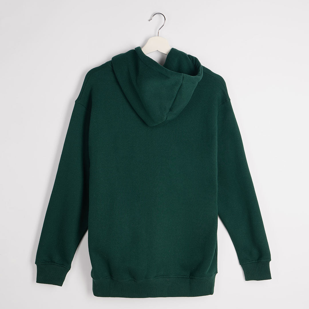 Ladies Sunday Camo Slogan Hoodie Green from You Know Who's