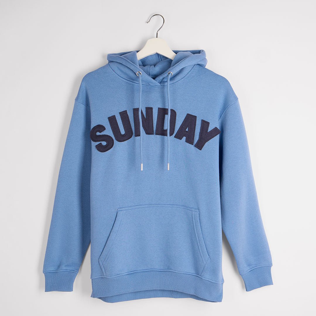 Ladies Sunday Plain Slogan Hoodie Denim from You Know Who's