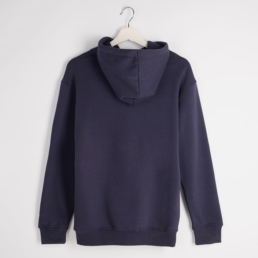 Ladies Sunday Plain Slogan Hoodie Navy from You Know Who's