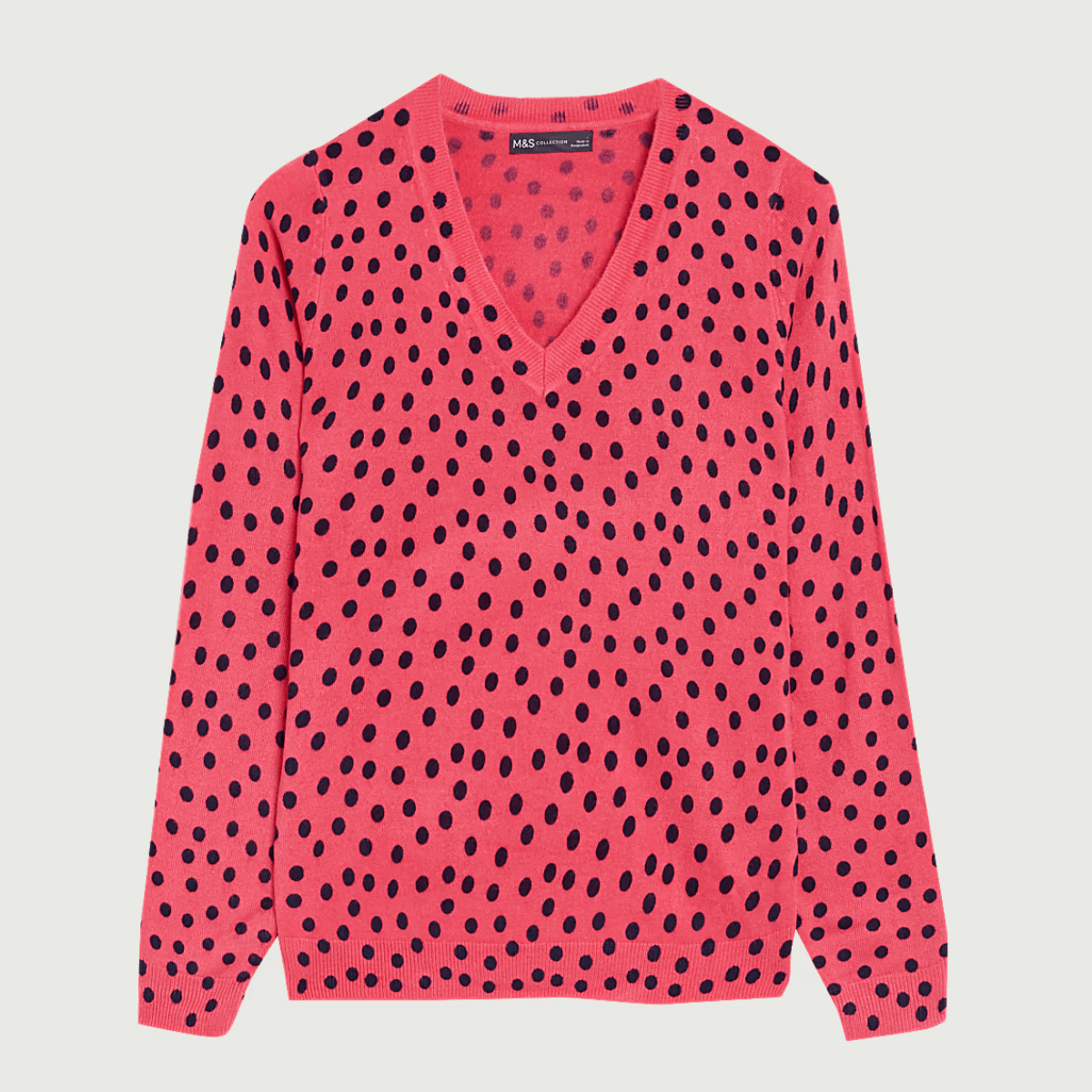Ladies Super Soft Spot V Neck Jumper from You Know Who's