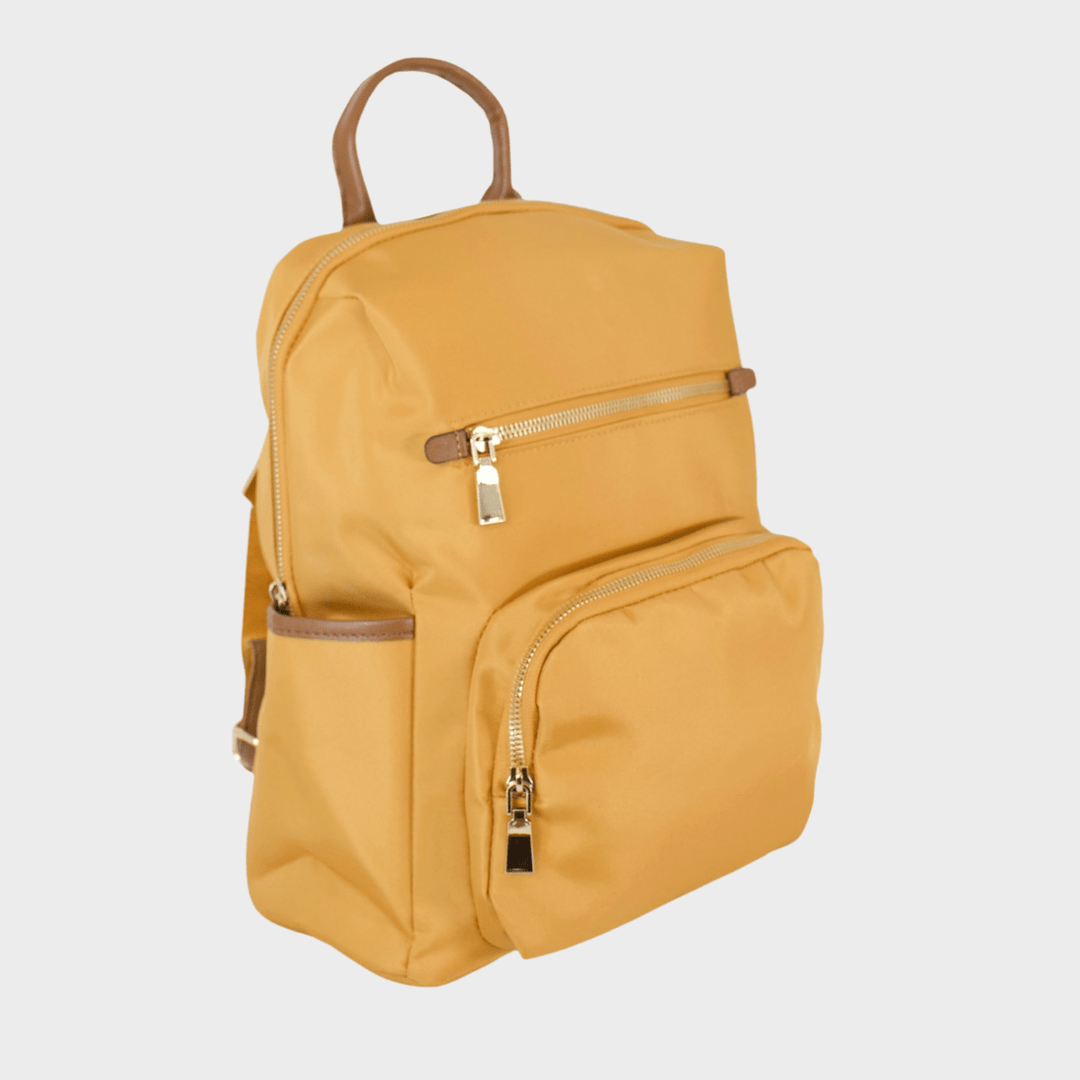 Ladies Tan Contrast Backpack from You Know Who's