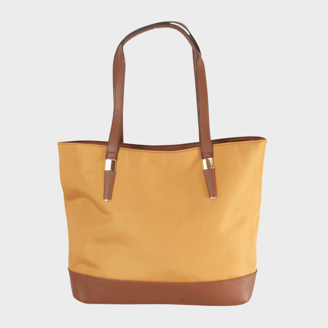 Ladies Tan Contrast Strap Tote Bag from You Know Who's