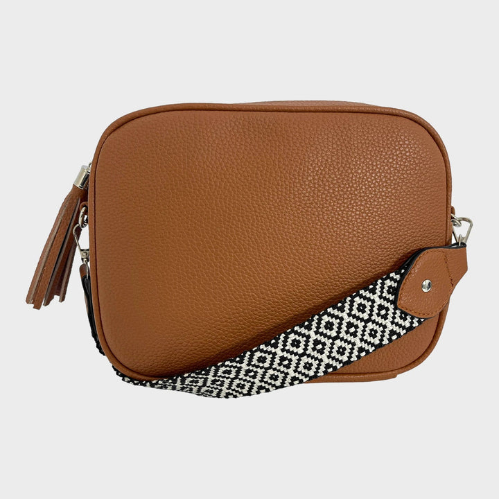 Ladies Tan Geo Strap Bag from You Know Who's