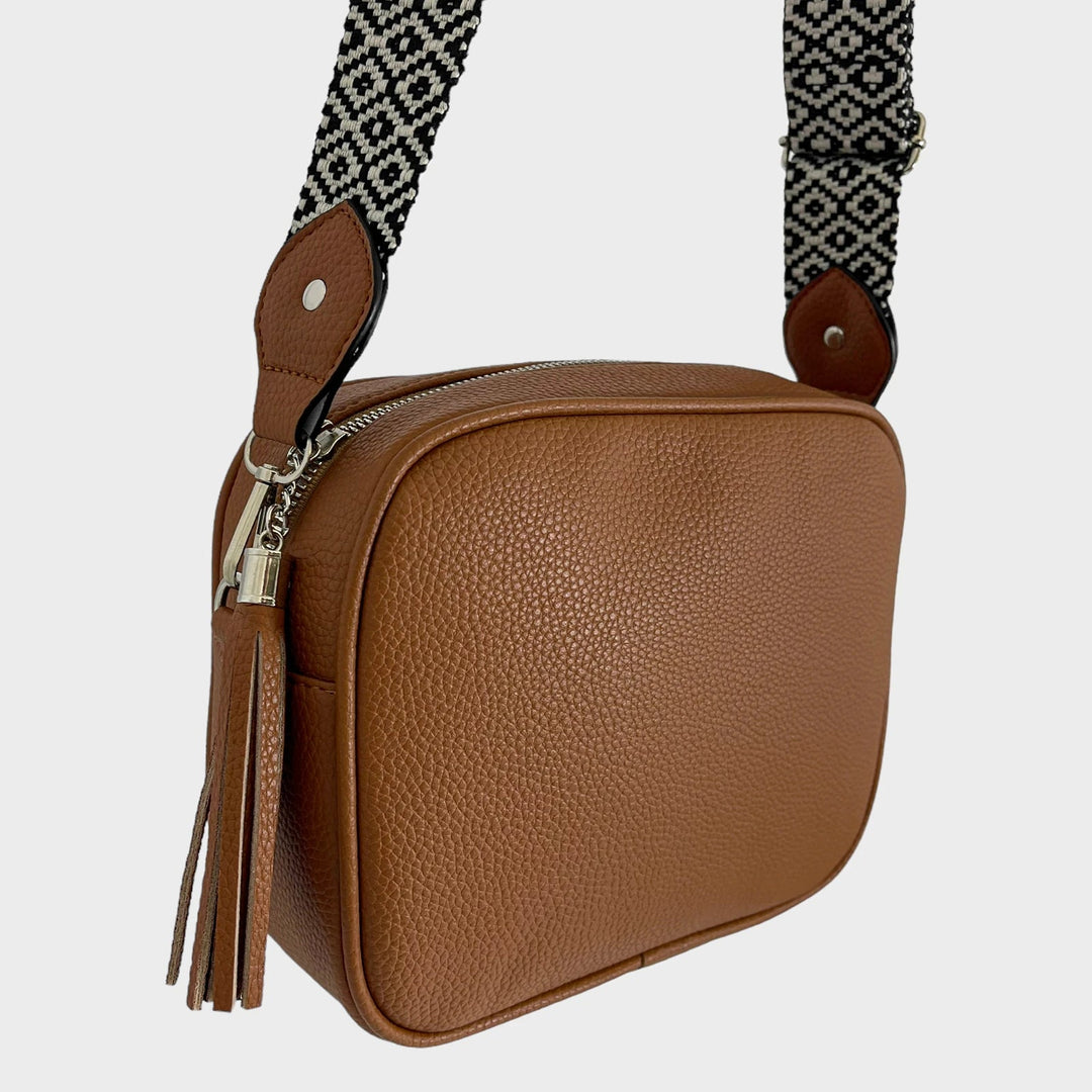 Ladies Tan Geo Strap Bag from You Know Who's