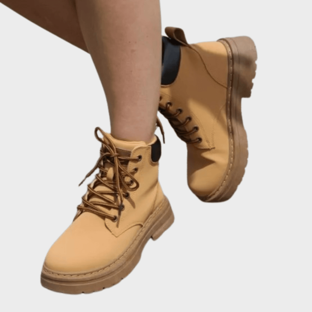 Ladies Tan Hiker Boot from You Know Who's