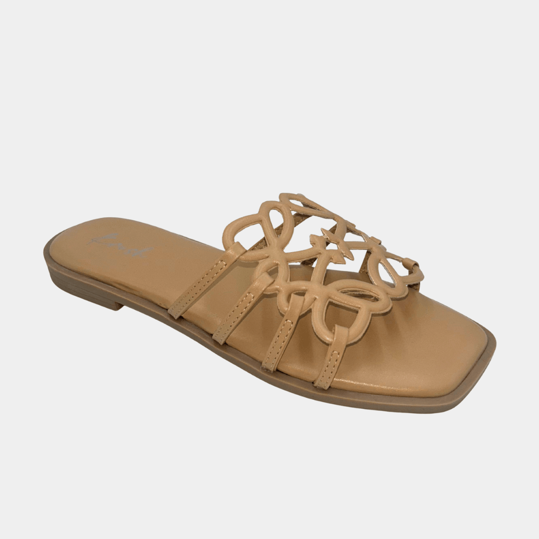 Ladies Taupe Cut Out Slider from You Know Who's