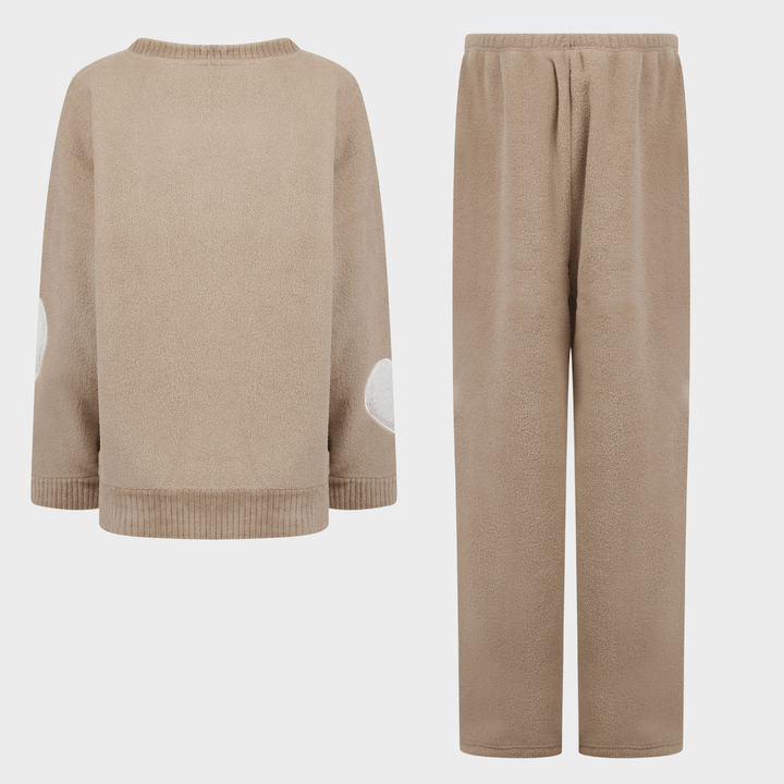 Ladies Taupe Hearts Lounge Set from You Know Who's