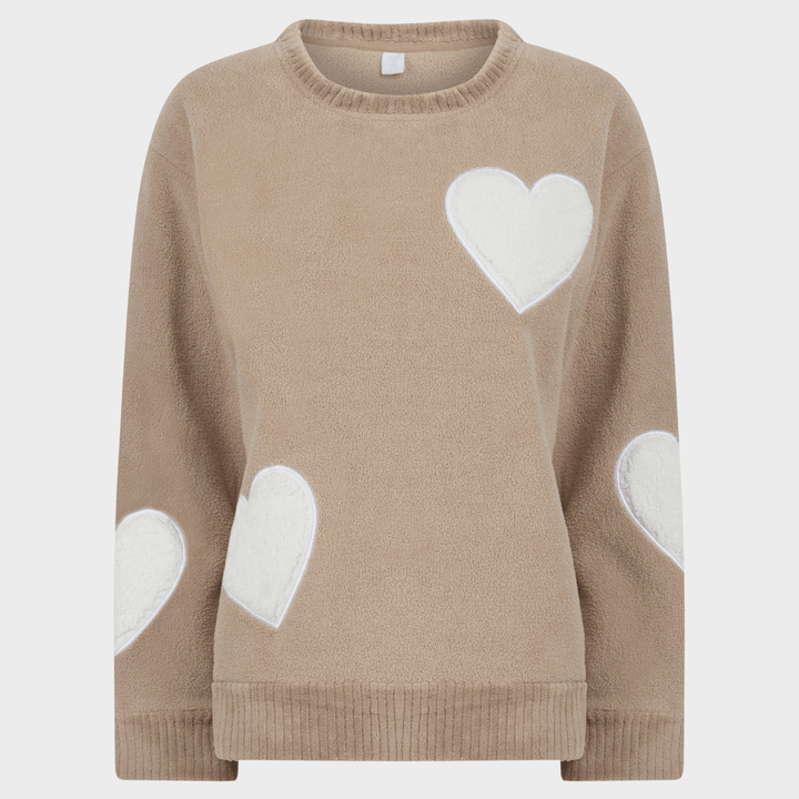 Ladies Taupe Hearts Lounge Set from You Know Who's