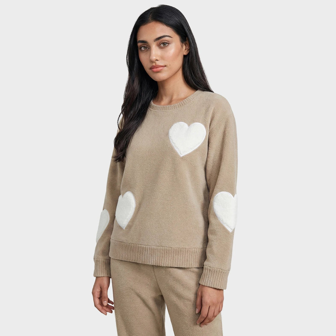 Ladies Taupe Hearts Lounge Set from You Know Who's