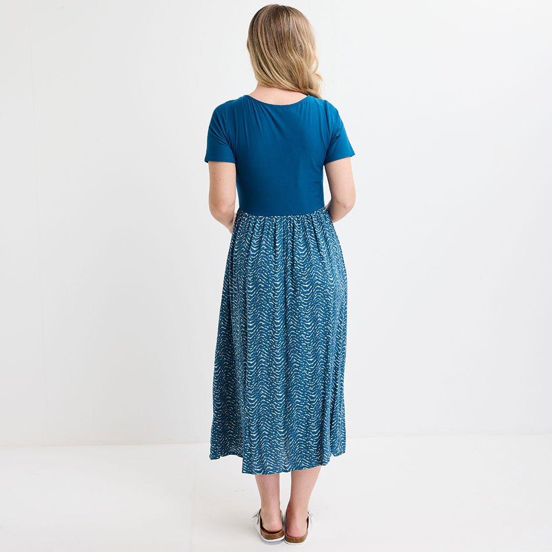Ladies Teal Contrast Dress from You Know Who's