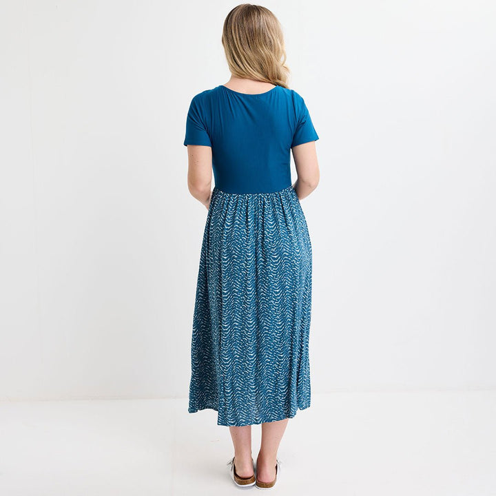 Ladies Teal Contrast Dress from You Know Who's
