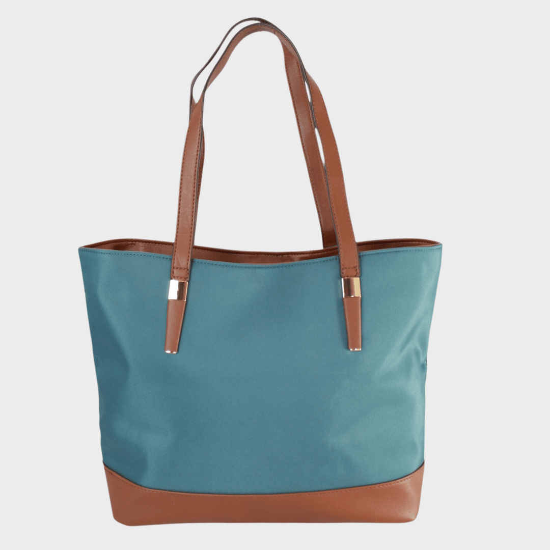 Ladies Teal Contrast Strap Tote Bag from You Know Who's