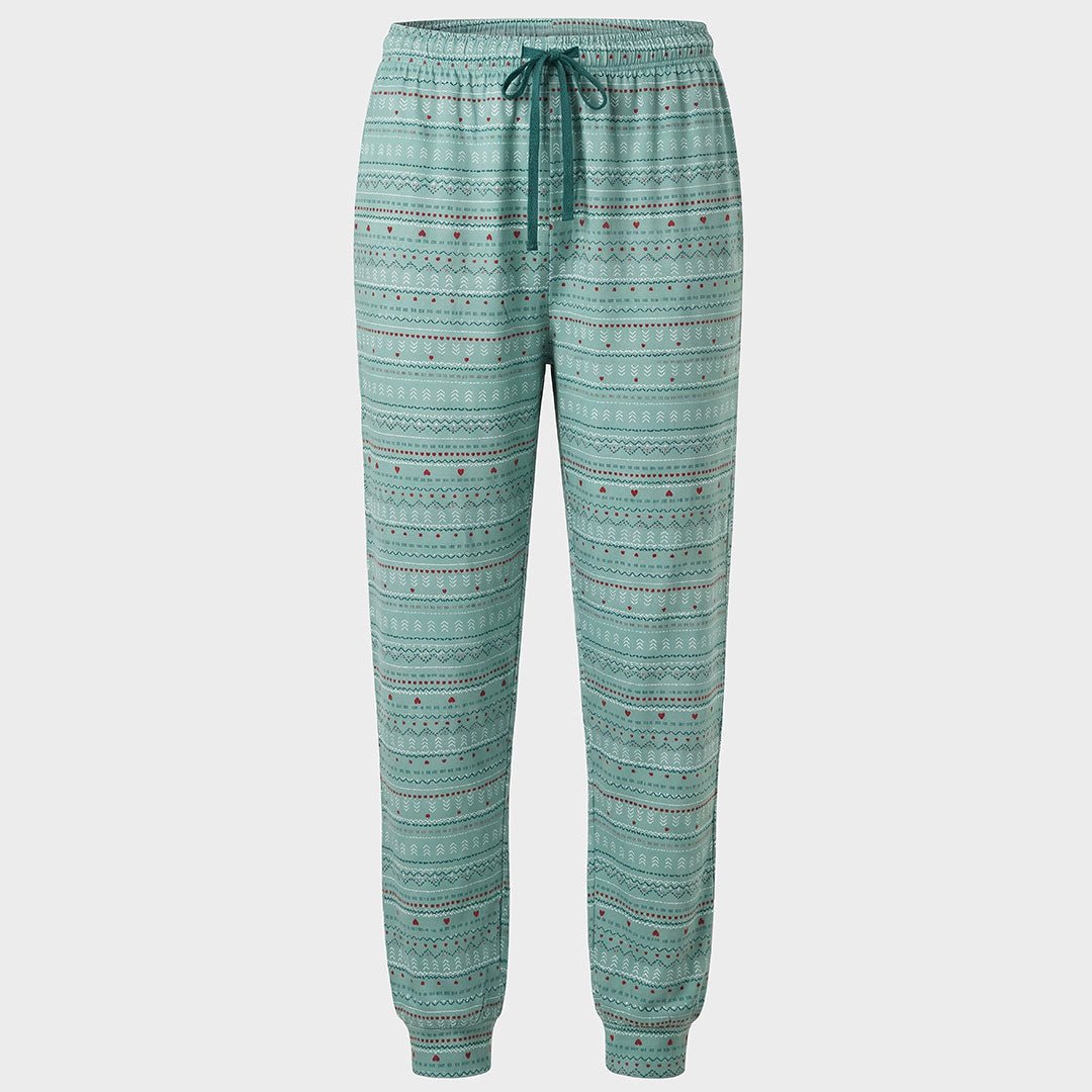 Ladies Teal Fairisle PJ Bottoms from You Know Who's