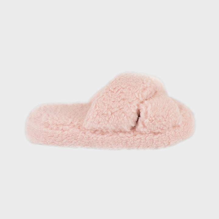 Ladies Teddy Crossover Slider Slipper from You Know Who's