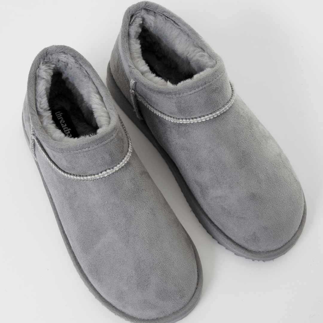Ladies Threadbare Grey Slipper Boot from You Know Who's